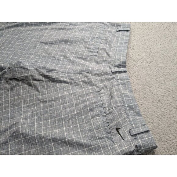 Nike Golf Tour Performance Shorts Mens 36 Gray Windowpane Pattern Check Grid - Picture 13 of 14